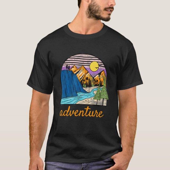 Äventyr Camping Escape T Shirt (Framsida)