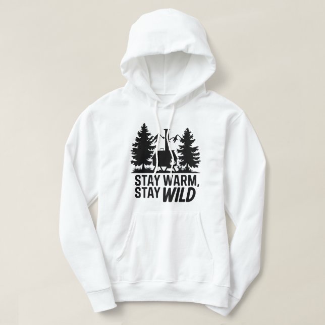 Äventyr Camping Wood Stove Cabin Artwork Hoodie (Design framsida)