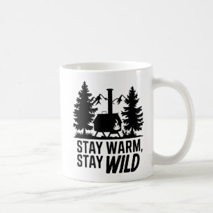 Äventyr Camping Wood Stove Cabin Artwork Kaffemugg