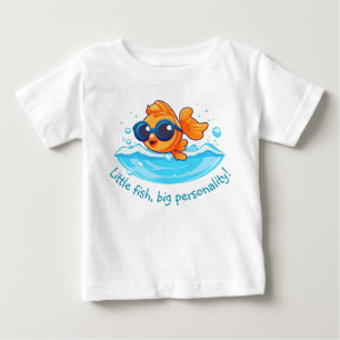 Äventyr   Cute Goldfish med solglasögon T Shirt