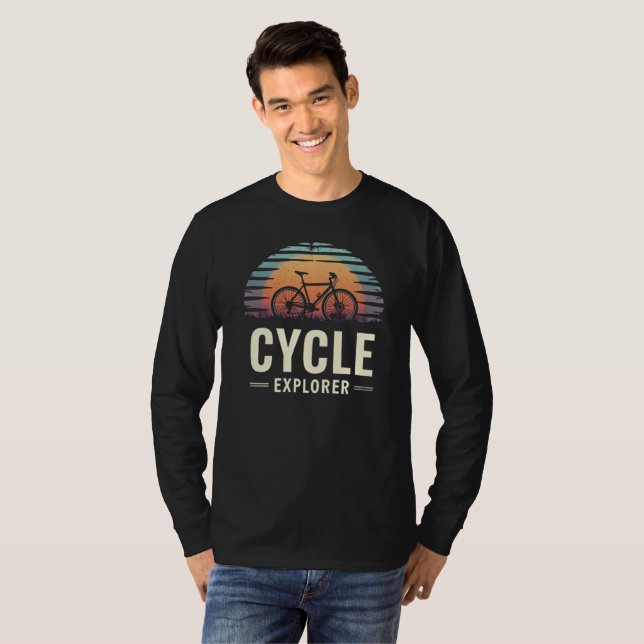 Äventyr Cycle Älskare Quote"Cycle Explorer" T Shirt (Hel framsida)