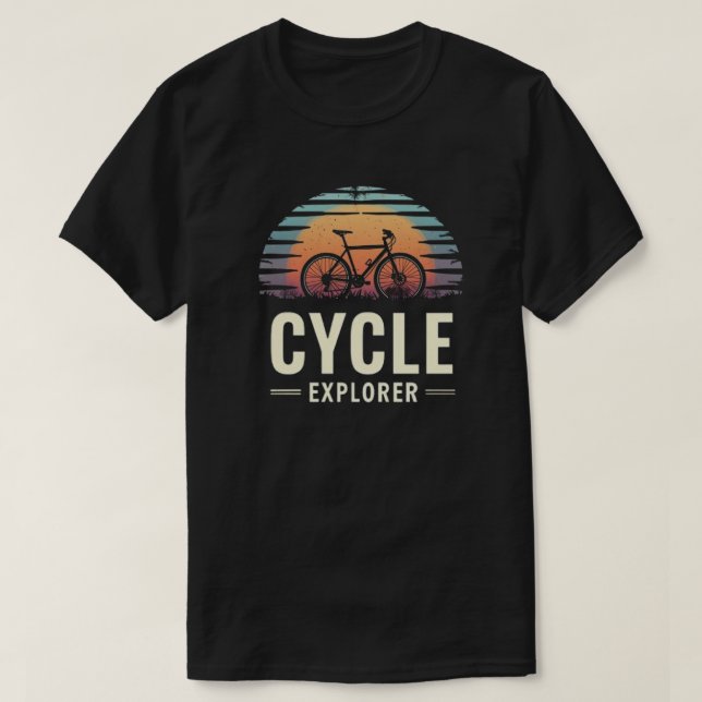 Äventyr Cycle Älskare Quote"Cycle Explorer" T Shirt (Design framsida)
