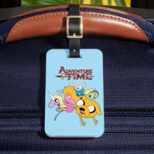 Äventyr Dam, Bubblegum, Finn och Jake Bagagebricka
