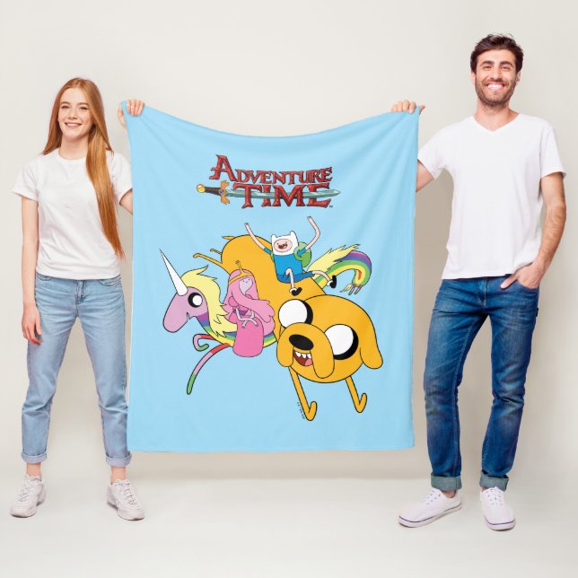 Äventyr | Dam, Bubblegum, Finn och Jake Fleecefilt (På plats)
