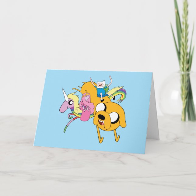 Äventyr | Dam, Bubblegum, Finn och Jake Kort (Framsida)