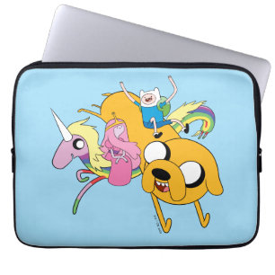 Äventyr Dam, Bubblegum, Finn och Jake Laptop Fodral