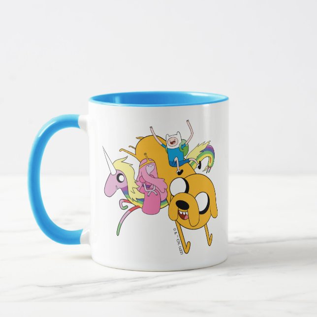 Äventyr | Dam, Bubblegum, Finn och Jake Mugg (Vänster)