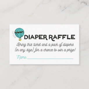 Äventyr Diaper Raffle Biljett Tilläggskort