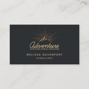 Äventyr Explorer Dream Discover Typography Visitkort