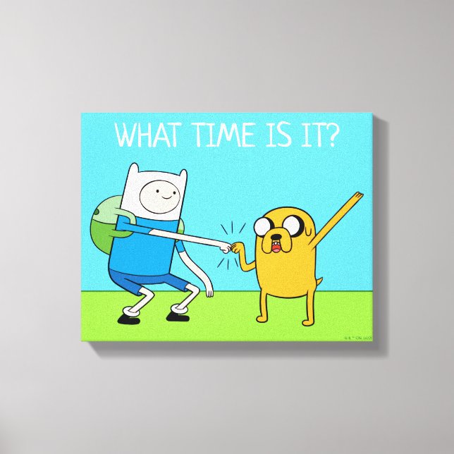 Äventyr | Finn & Jake Fist Bump Canvastryck (Framsida)