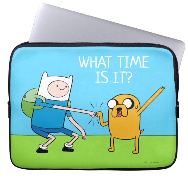 Äventyr | Finn & Jake Fist Bump Laptop Fodral (Framsidan)
