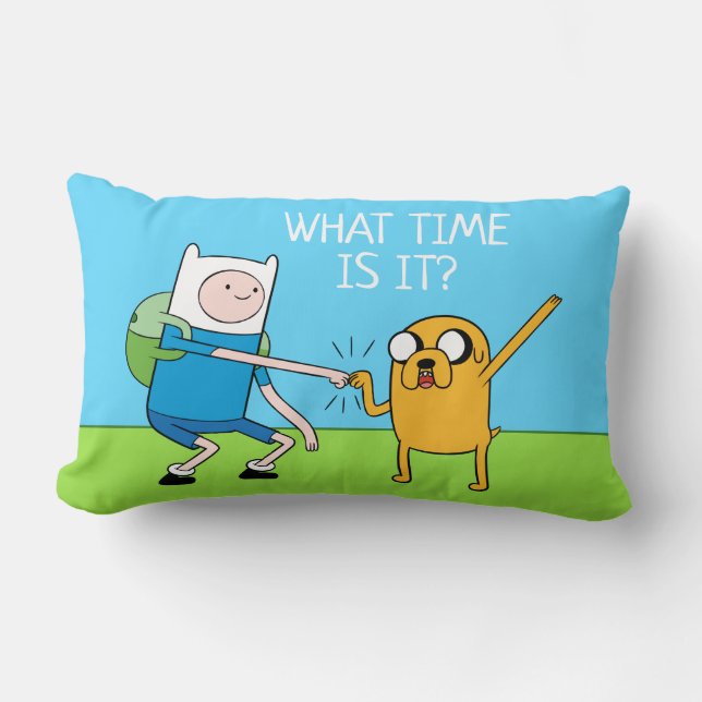 Äventyr | Finn & Jake Fist Bump Lumbarkudde (Framsida)