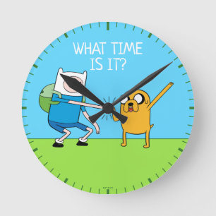 Äventyr Finn & Jake Fist Bump Rund Klocka