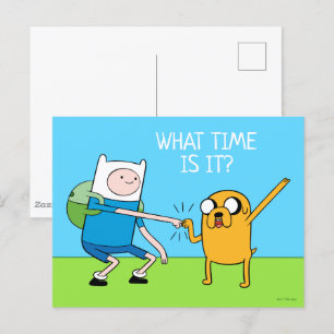 Äventyr Finn & Jake Fist Bump Vykort