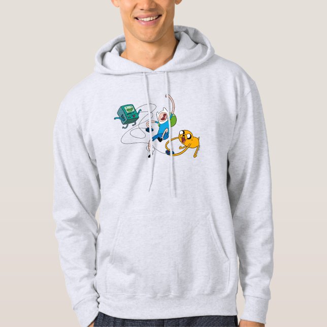 Äventyr | Finn & Jake Play med BMO Hoodie (Framsida)
