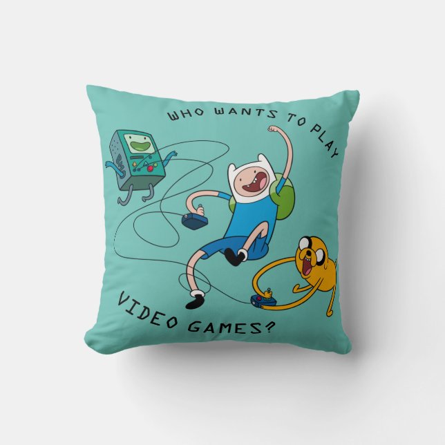 Äventyr | Finn & Jake Play med BMO Kudde (Framsida)