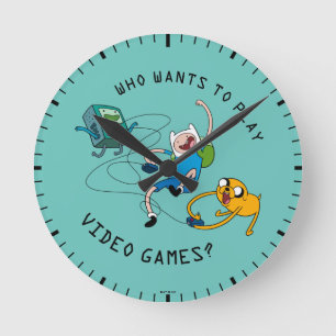 Äventyr Finn & Jake Play med BMO Rund Klocka