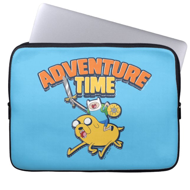 Äventyr | Finn Riding Jake Laptop Fodral (Framsidan)