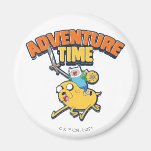 Äventyr Finn Riding Jake Magnet