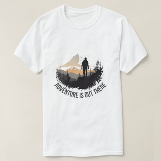 Äventyr finns där ute med grafik T-Shirt (Design framsida)