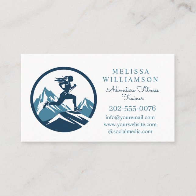 Äventyr Fitness Trainer Visitkort (Framsida)