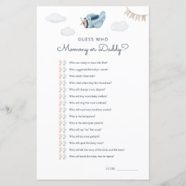 Äventyr flygplanets babyskor gissar vem som spelar