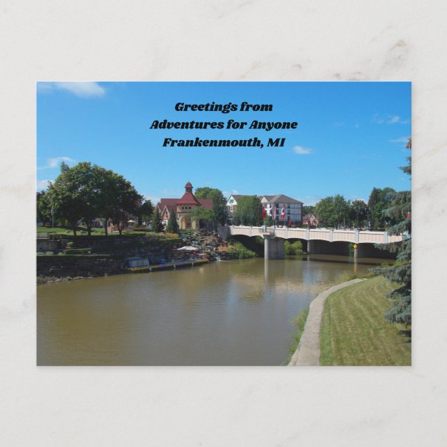 Äventyr för Frankenmouth, vykort för MI (Framsida)