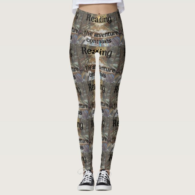 Äventyr fortsätter att läsa leggings (Framsida)