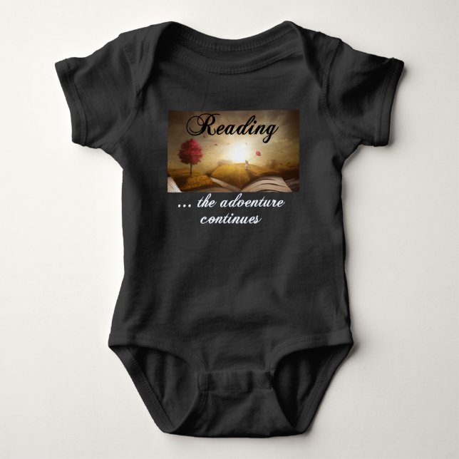 Äventyr fortsätter att läsa t shirt (Framsida)