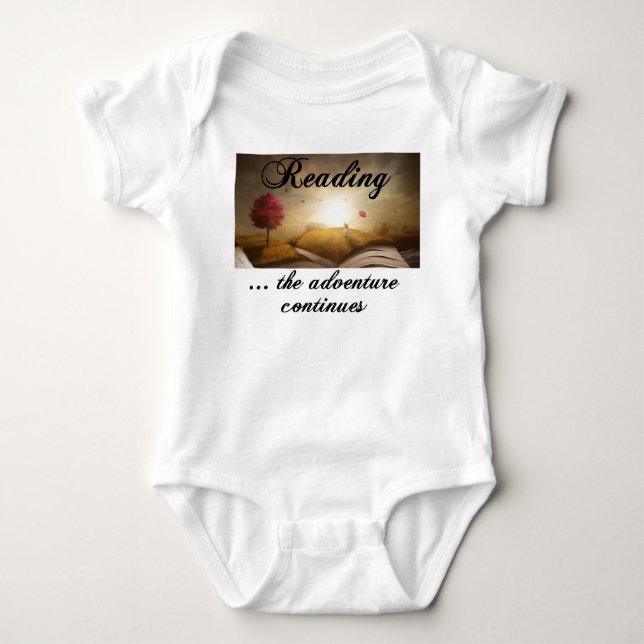 Äventyr fortsätter att läsa t shirt (Framsida)