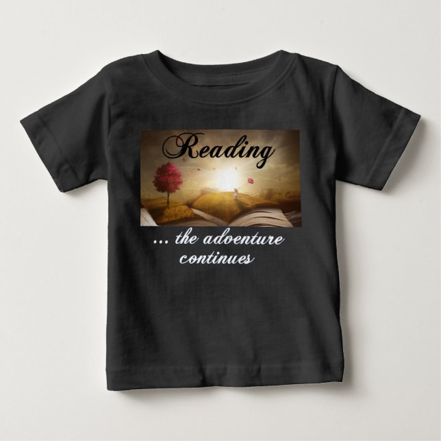 Äventyr fortsätter att läsa t shirt (Framsida)
