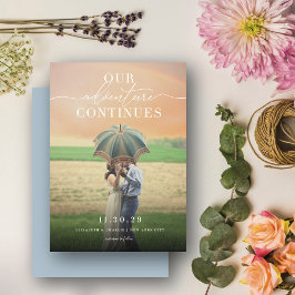 Äventyr fortsätter Eleganten Photo Stil Spara Datumet