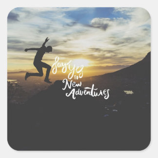 Äventyr Fyrkantigt Klistermärke