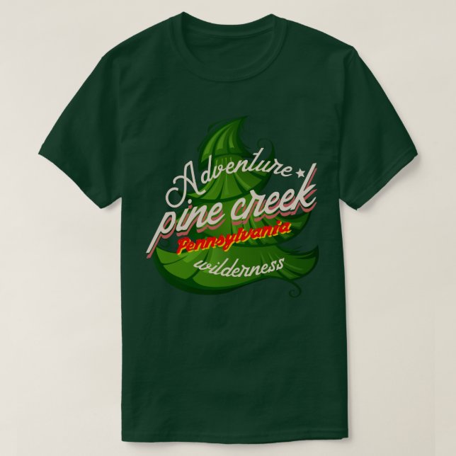Äventyr Gräs Pennsylvanias vildmark träd T Shirt (Design framsida)