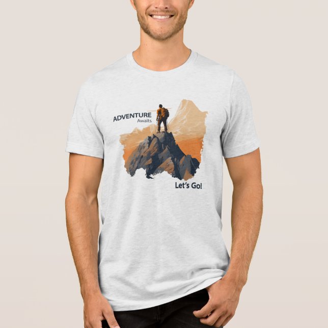 Äventyr Hiking, Äventyr Awaits, nu kör vi! T Shirt (Framsida)