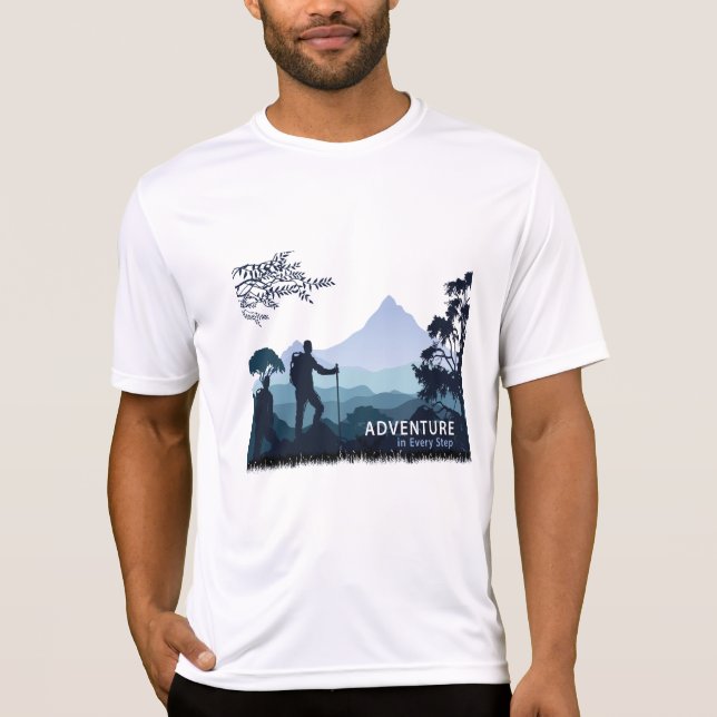 Äventyr Hiking, Äventyr i varje steg T Shirt (Framsida)