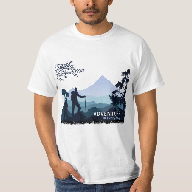 Äventyr Hiking, Äventyr i varje steg T Shirt (Framsida)