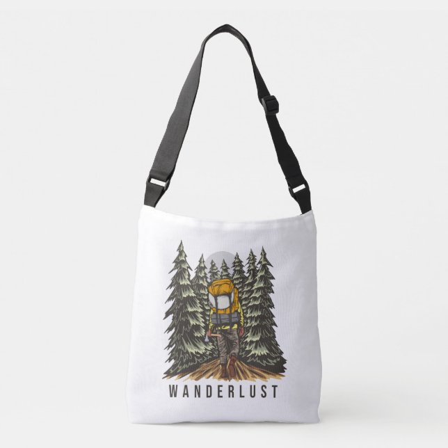 Äventyr Hiking Travel Bossica Crossbody Tote Bag Axelväska (Framsida)
