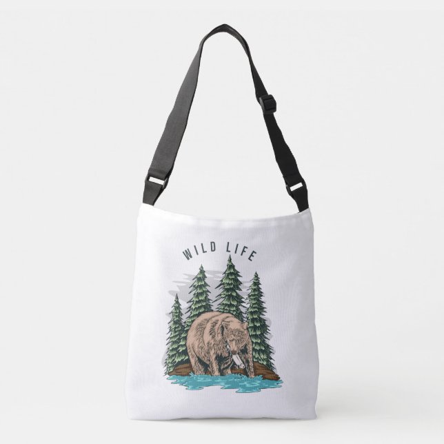 Äventyr Hiking Travel Bossica Crossbody Tote Bag Axelväska (Framsida)