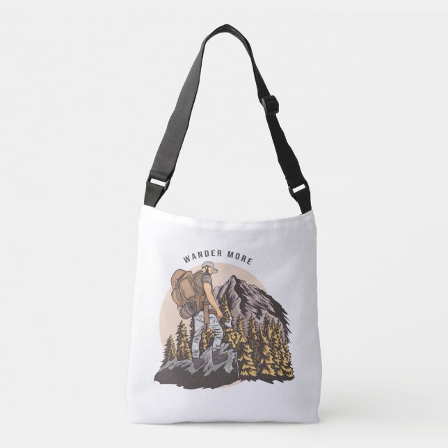 Äventyr Hiking Travel Bossica Crossbody Tote Bag Axelväska (Framsida)