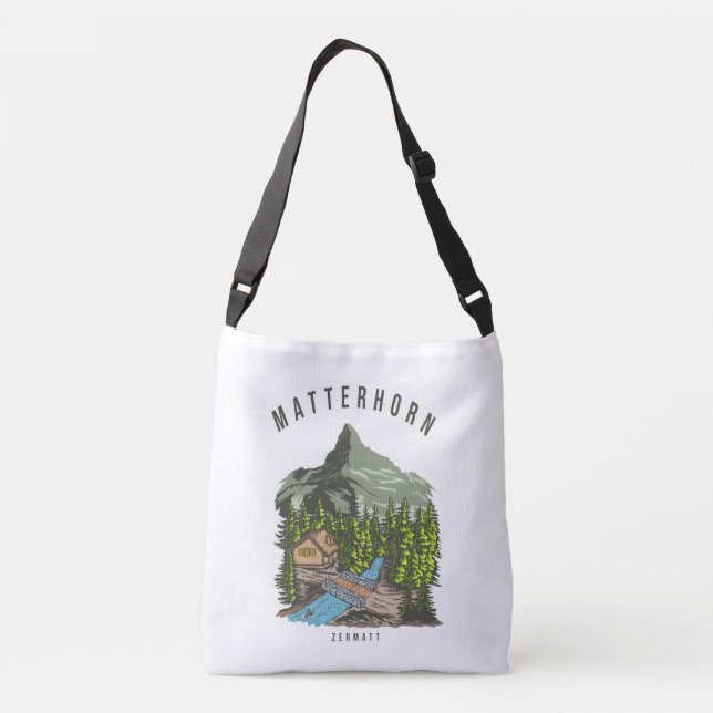 Äventyr Hiking Travel Bossica Crossbody Tote Bag Axelväska (Baksida)