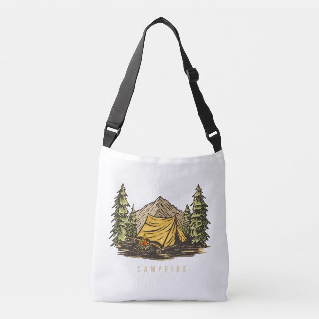 Äventyr Hiking Travel Bossica Crossbody Tote Bag Axelväska (Framsida)