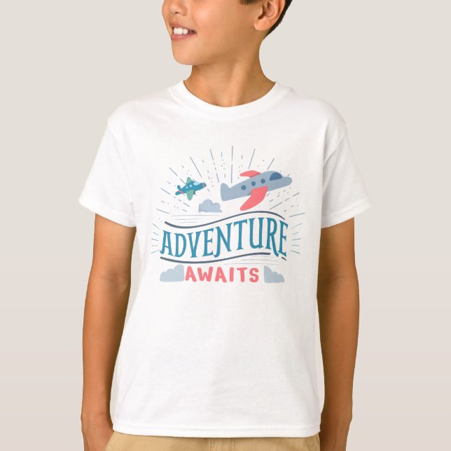 Äventyr Himmel Kids T Shirt (Framsida)