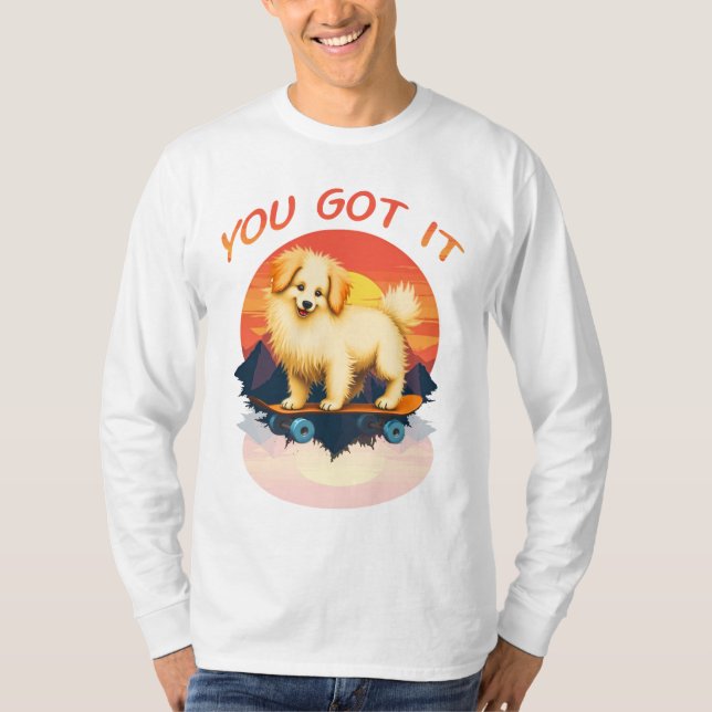 Äventyr hund t shirt (Framsida)