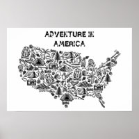 Äventyr i Amerika Karta symboler