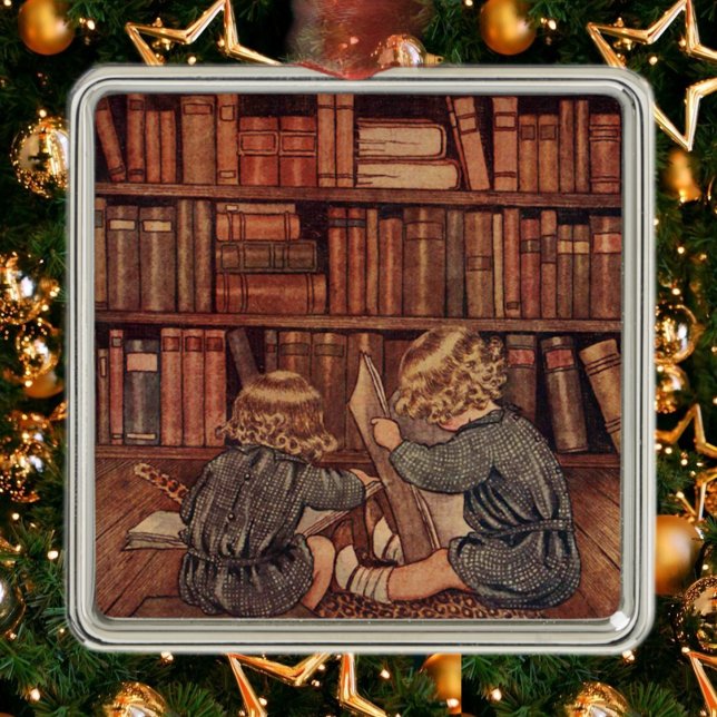 ÄVENTYR i BIBLIOTEK Julgransprydnad Metall (Skapare uppladdad)