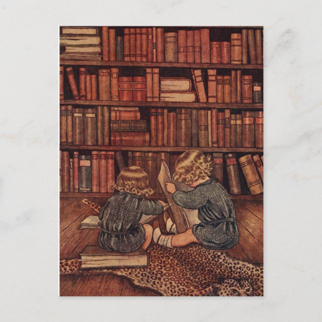 ÄVENTYR i BIBLIOTEK Vykort (Framsida)