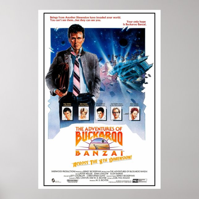 Äventyr i Buckaroo Banzai 1984 Poster (Framsidan)