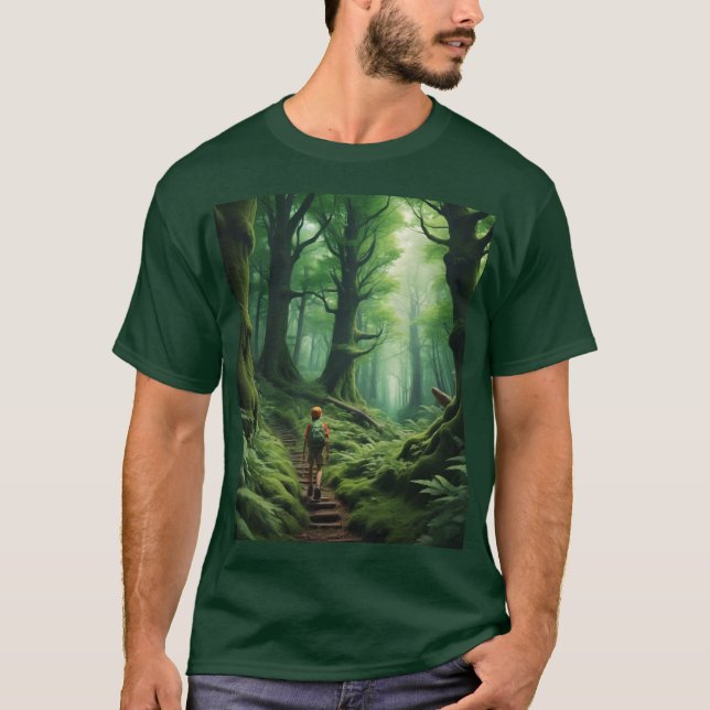 Äventyr i en grönt skog t shirt (Framsida)