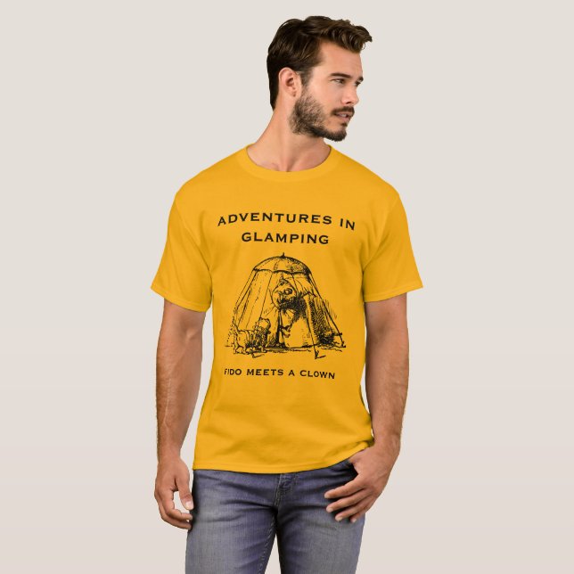 Äventyr i Glamping.  Guld- upplaga T-shirt (Hel framsida)